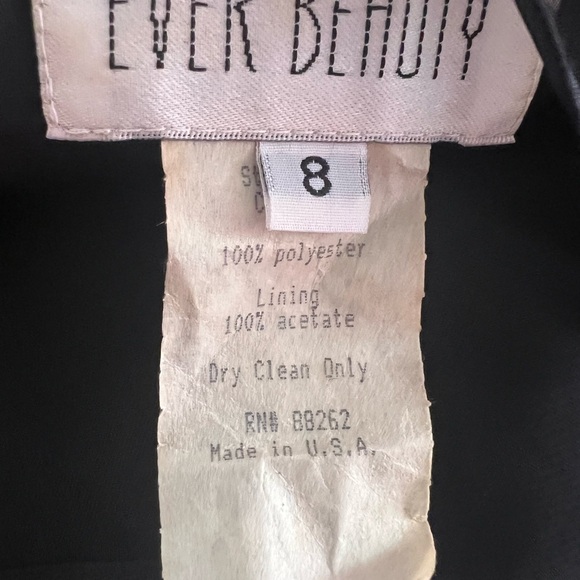 Vintage Ever Beauty Black Midnight Queen Formal Event Gown - 8 - Picture 7 of 9